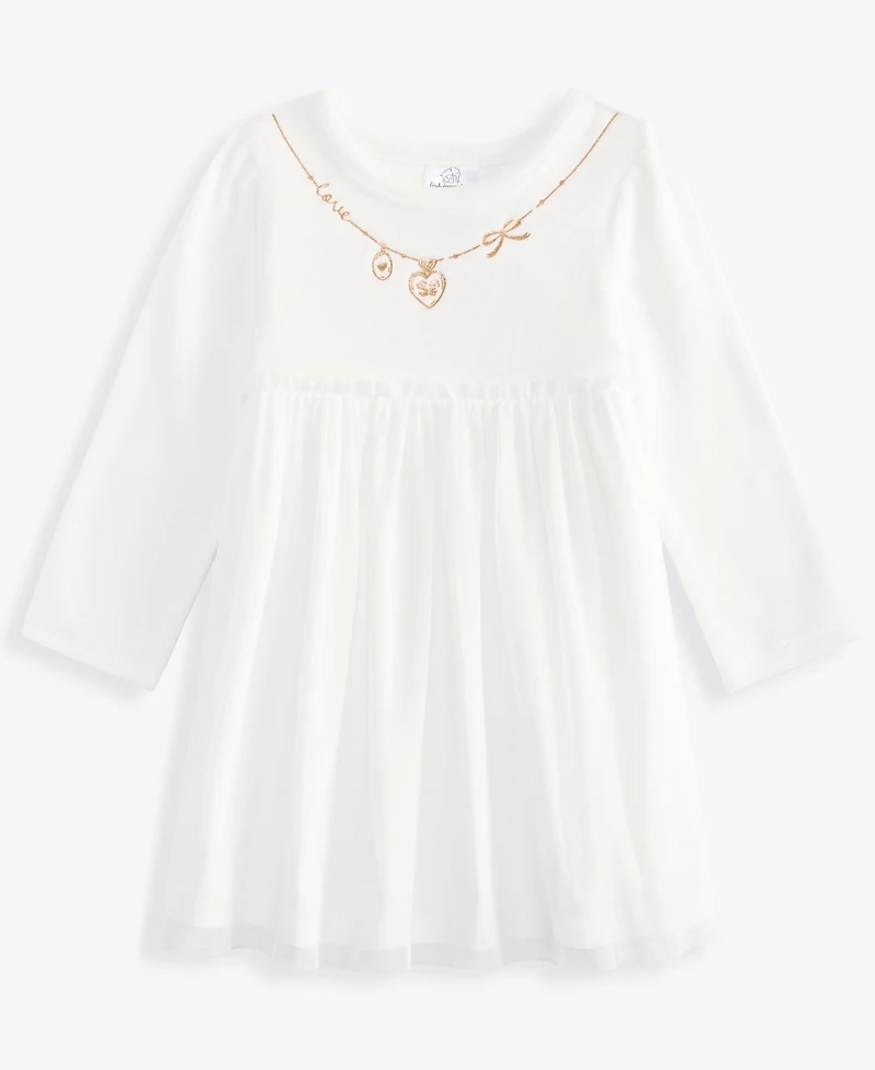 First Impressions Baby Girls' 0M-24M Necklace Velour Dress, Macy's Exclusive