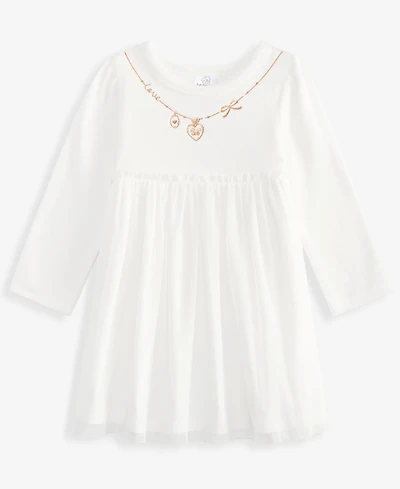 First Impressions Baby Girls' 0M-24M Necklace Velour Dress, Macy's Exclusive
