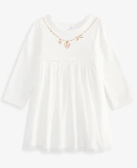 First Impressions Baby Girls' 0M-24M Necklace Velour Dress, Macy's Exclusive