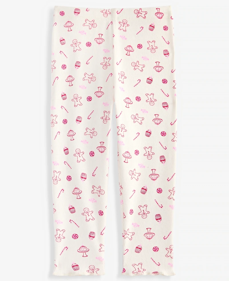 First Impressions Baby Girls' 3M-24M Mix & Match Little-Treats-Print Ribbed Leggings, Macy's Exclusive