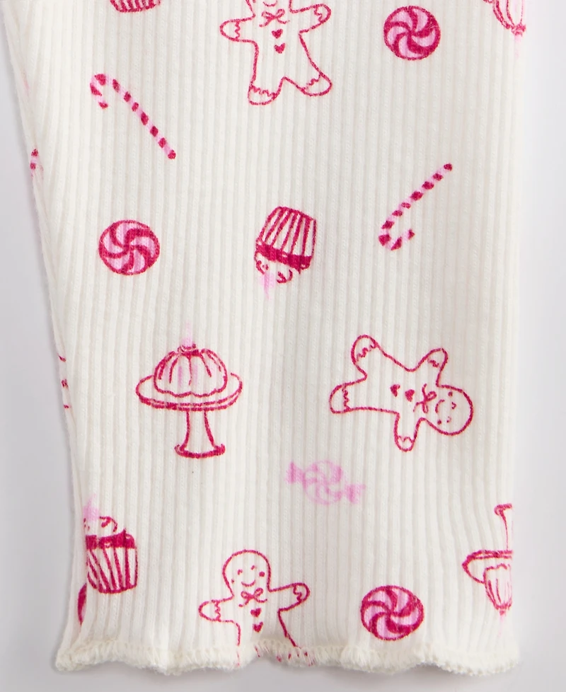 First Impressions Baby Girls' 3M-24M Mix & Match Little-Treats-Print Ribbed Leggings, Macy's Exclusive