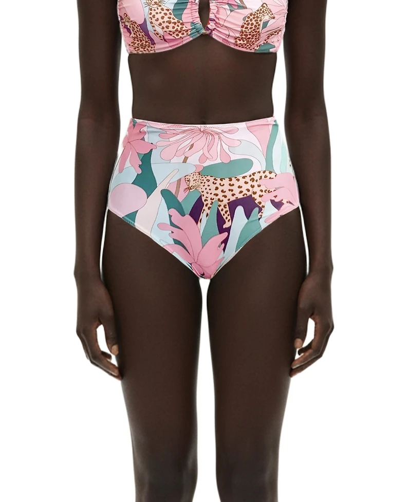 Jessie Zhao New York Women's Jungle Rose Reversible Bikini Bottom