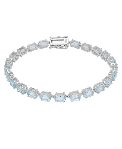Macy's Blue Topaz (13.11 ct. t.w.) Bracelet in Sterling Silver
