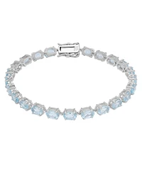Macy's Blue Topaz (13.11 ct. t.w.) Bracelet in Sterling Silver