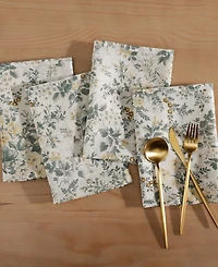 Laura Ashley, Linen Blend Country Napkins, Set of 6