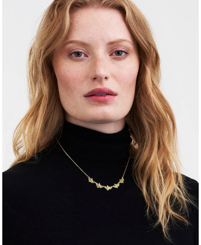 Fable England Oak Leaf Gold Choker