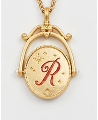 Fable England R Initial Spinner Chain Necklace