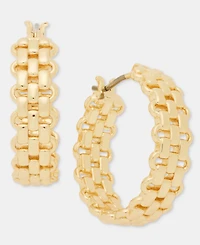 Lauren Ralph Gold-Tone 20mm Chain Hoop Earrings