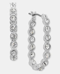 Givenchy Pave Oval Hoop Earrings