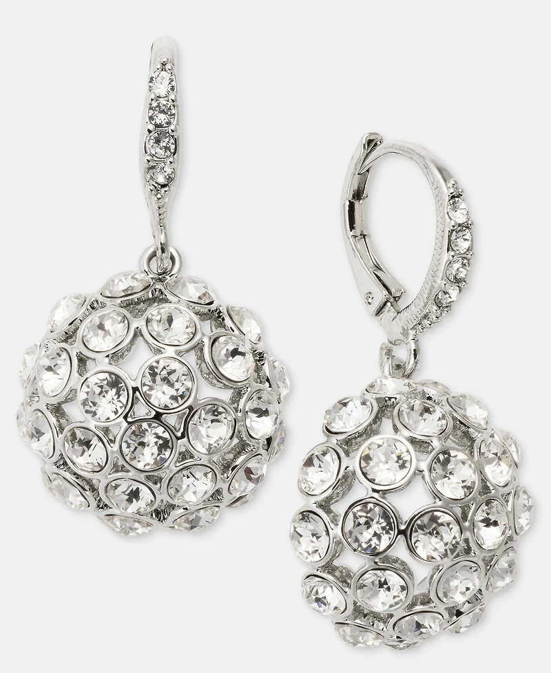 Givenchy Pave Cluster Drop Earrings