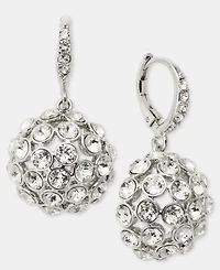 Givenchy Pave Cluster Drop Earrings
