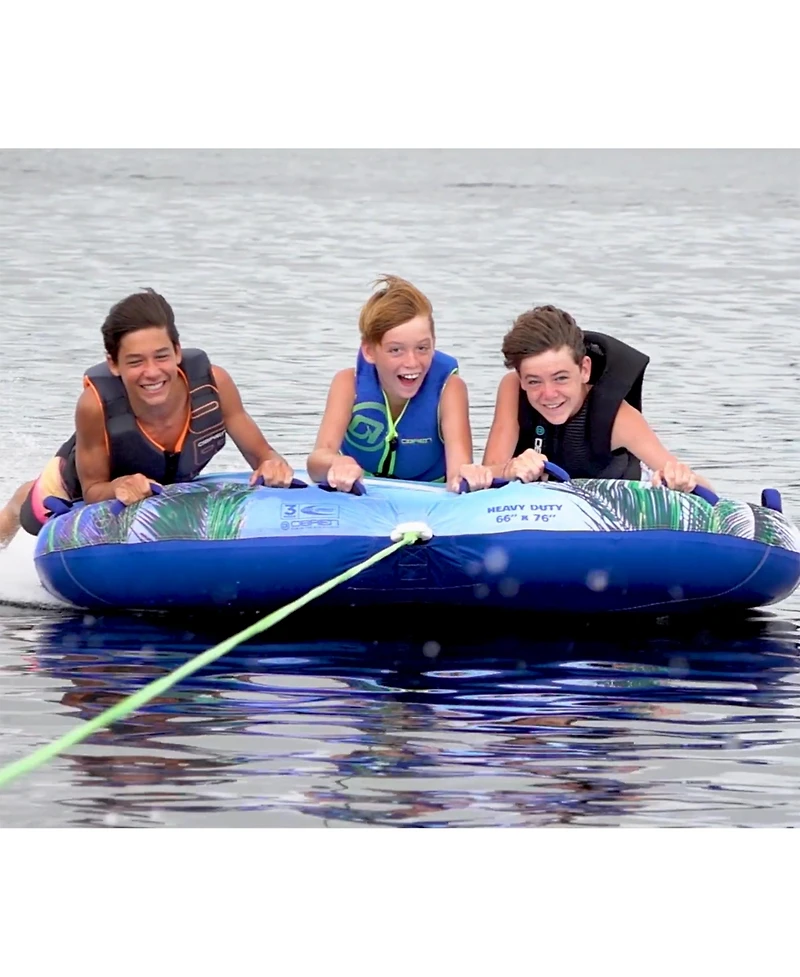 O'Brien Paradise 3 66 x 76 Inch 3 Person Towable Inflatable Deck Boat Inner Tube