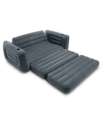 Intex Queen Size Inflatable Pull-Out Sofa Bed Couch and Chair Sleeper, Dark Gray