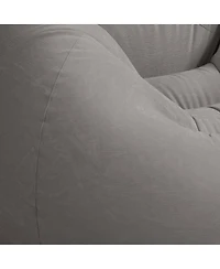 Intex Inflatable Contoured Corduroy Beanless Bag Lounge Chair, Gray (6 Pack)