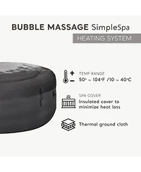 Intex SimpleSpa Bubble Massage 4 Person Inflatable Hot Tub with Insulated Cover