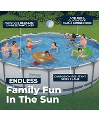 Bestway Steel Pro Max 18'x48" Round Above Ground Swimming Pool with Pump & Cover