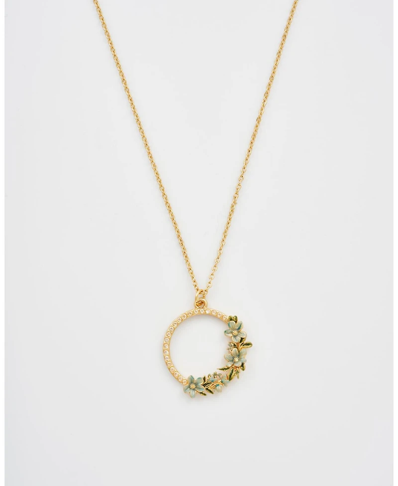 Fable England Gold Floral Wreath Necklace