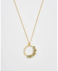 Fable England Gold Floral Wreath Necklace