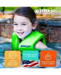 Trc Recreation Super Soft Child Life Jacket Swim Vest, Medium, Fierce Green