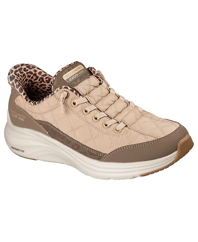 Skechers Slip-Ins Women's Contour Foam - Cozy Fit Leopard Dream Lifestyle Sneakers from Finish Line