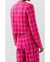 Scalpers Women's Linen Check Blazer