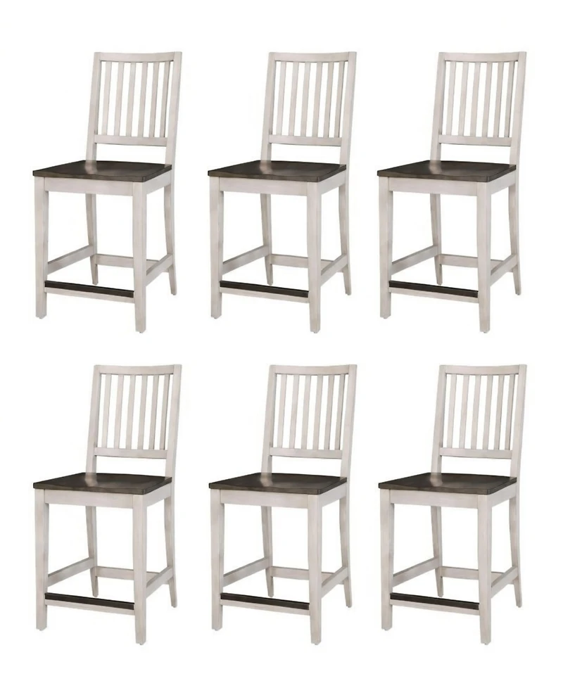 Dawnwood 6-Piece Wood Counter Side Chair Set