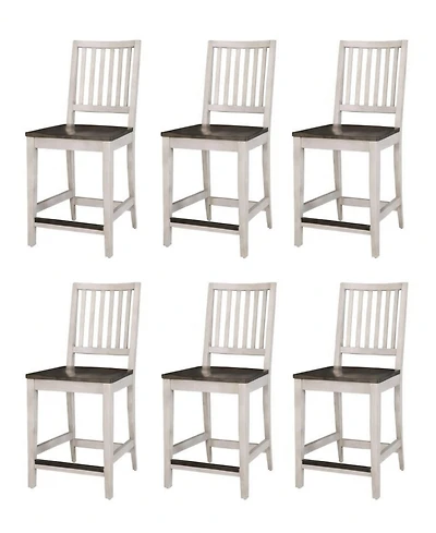 Dawnwood 6-Piece Wood Counter Side Chair Set