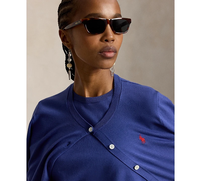 Polo Ralph Lauren Women's Crewneck Button-Up Cardigan Sweater