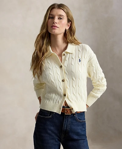 Polo Ralph Lauren Women's Collar Long-Sleeve Cardigan