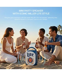 Miller Lite Mini Party Speaker with Color Changing Led Lights, Fm Radio, Built-in Handle