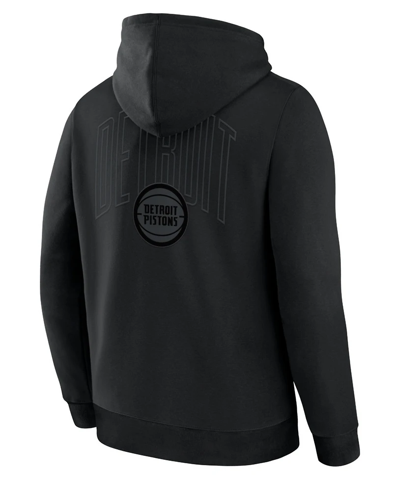 Fanatics Men's Detroit Pistons Black Out Hoodie