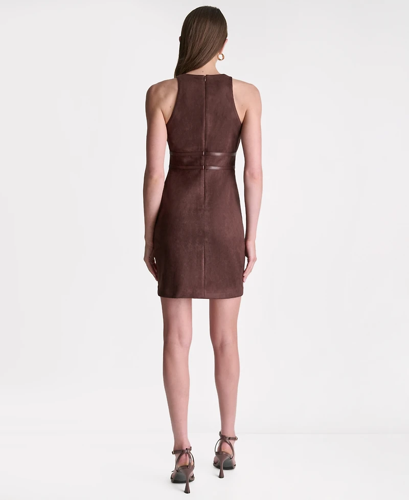Bcbg Women's Halter Suede Dress