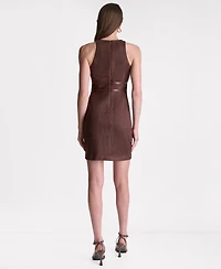 Bcbg Women's Halter Suede Dress