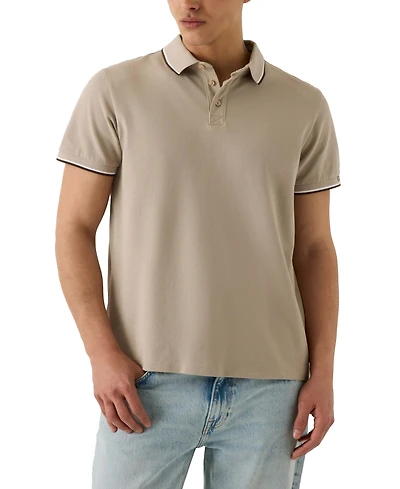 Guess Men's Pique Cuff Short-Sleeve Polo Shirt