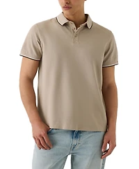 Guess Men's Pique Cuff Short-Sleeve Polo Shirt
