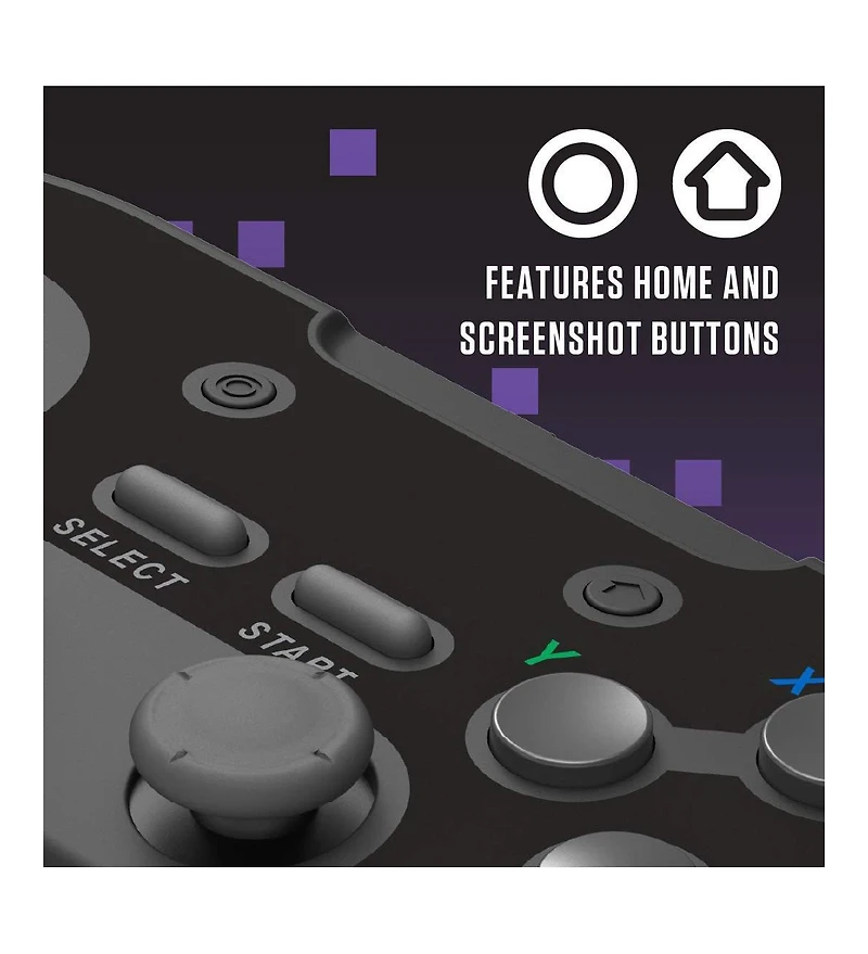 Retro-Bit Legacy16 2.4GHz Wireless Controller for Snes, Switch, and Usb Devices - Onyx
