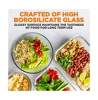 SereneLife 24-Piece Superior Glass Food Storage Containers with Bpa-Free Lids