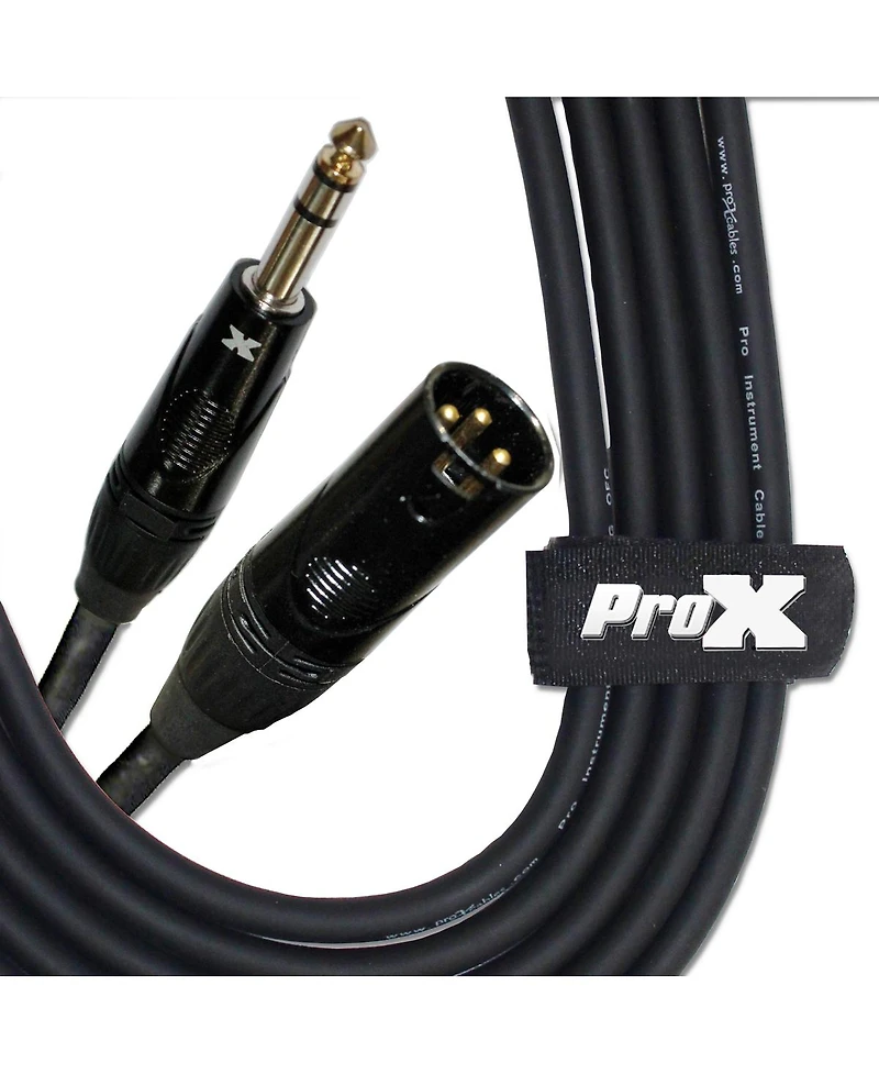 ProX Xc-SXM10 10' XLR3-m to 1/4" Trs-m Balanced High Performance Audio Cable