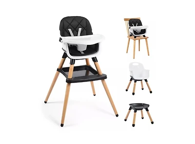 Kinder King Baby 7-in-1 Convertible High Chair with Removable Tray and 5-Point Harness