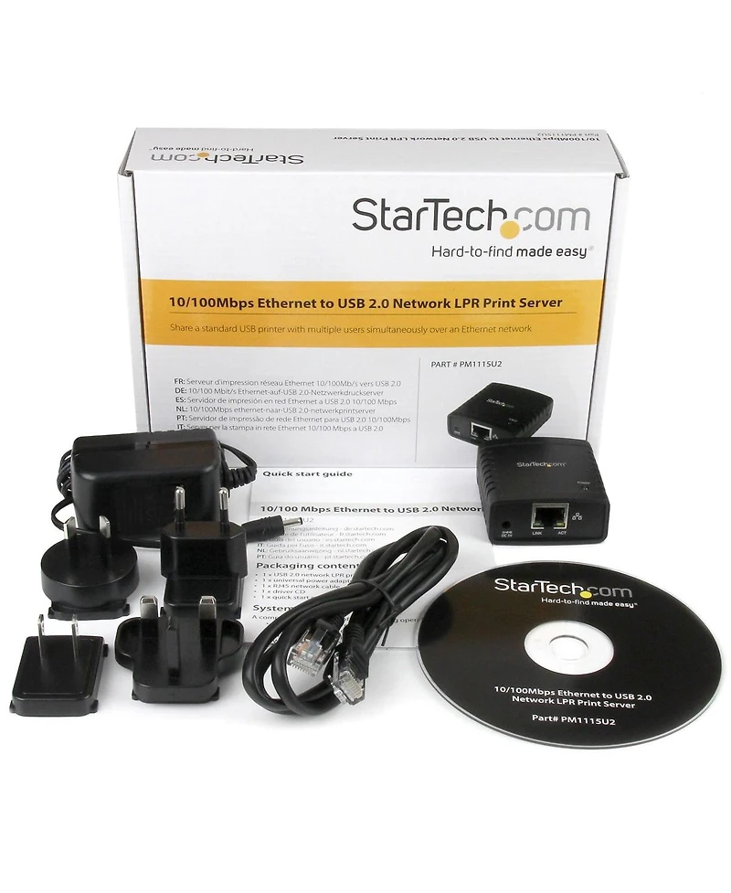 StarTech 10/100Mbps Ethernet to Usb 2.0 Network Lpr Print Server