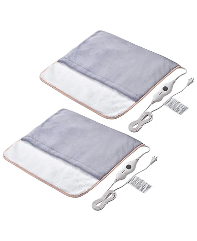 Yescom 2 Packs Electric Heated Foot Warmer Unisex Winter Foot Heating Pad Auto Shut Off