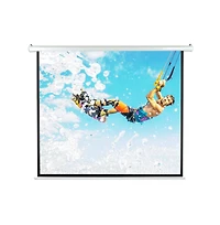 Pyle 84 inch Motorized Projector Screen, Electronic Automatic Projection Display, Includes Remote Control