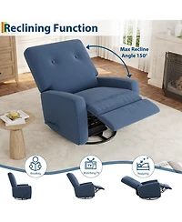 homfan Recliner Chairs, Swivel Rocker Recline, Glider Nursery Chair, Chair for Adults, 360degree(s)Swivel Rocking