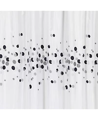 Carnation Home Fashions Fashions Dots Fabric Shower Curtain with Free Hooks
