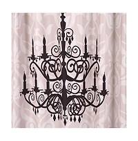 Carnation Home Fashions "Luminere" Heavier Weight Fabric shower curtain
