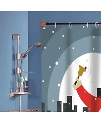 Carnation Home Fashions "Santa in the City" Fabric Shower Curtain