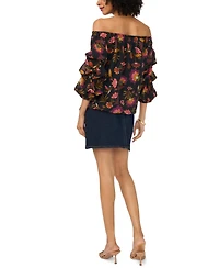 Vince Camuto Women's Off-The-Shoulder Bubble-Sleeve Top
