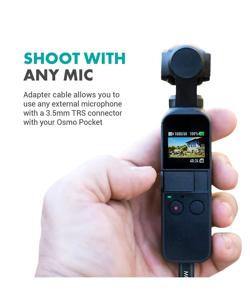 Movo DM1P Omnidirectional Lavalier Microphone Compatible with The Dji Osmo Pocket