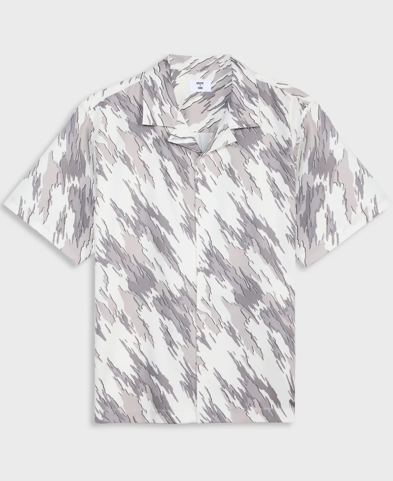 Mode of One Men's Relaxed-Fit Camo Short-Sleeve Shirt, Macy's Exclusive
