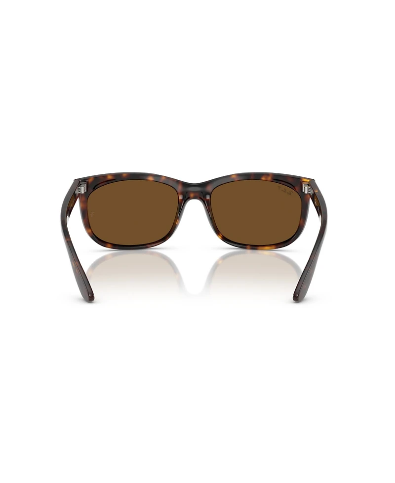 Ray-Ban Unisex Polarized Rectangle Sunglasses, Balorette RB2389F